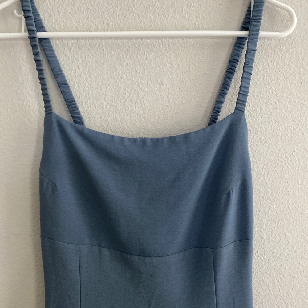 Forever 21 Navy Open Back Midi Dress Medium - Picture 3 of 5